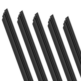 5 Tiras de Escobillas Limpiaparabrisas de Coche Repuesto de Silicona Escobilla Herramientas de Limpiaparabrisas de Coche Sin Marco Tiras de Goma Ajustables para la Mayoría Accesorios de Vehículos (5)