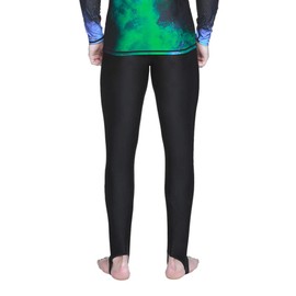 Mallas Hombre Pantalones Neopreno,Pantalones de Traje de Baño Largos Buceo Surf Snorkel Pantalones Largos Bañador con Correa de Pie para Mujeres Hombres Competición Natación Negro S/L/2XL/3XL(L)