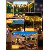 Outdoor String Lights Dimmable with Remote, 50 FT Outdoor Lights