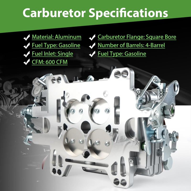 1409 Carburetor 600 Cfm 4 Barrel Square Bore Air Valve