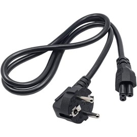 e-Scooter Charging Cable Power Cable Suitable for Ninebot MAX G30, G30D, G30D2 and F65D with Angled Power Plug without Internal Charger and Length of One Metre
