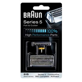 Braun 51S Series 5 Electric Shaver Replacement Foil & Cassette Cartridge, Silver
