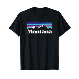 Montana Retro Vintage Mountain Outdoors State Graphic T-Shirt