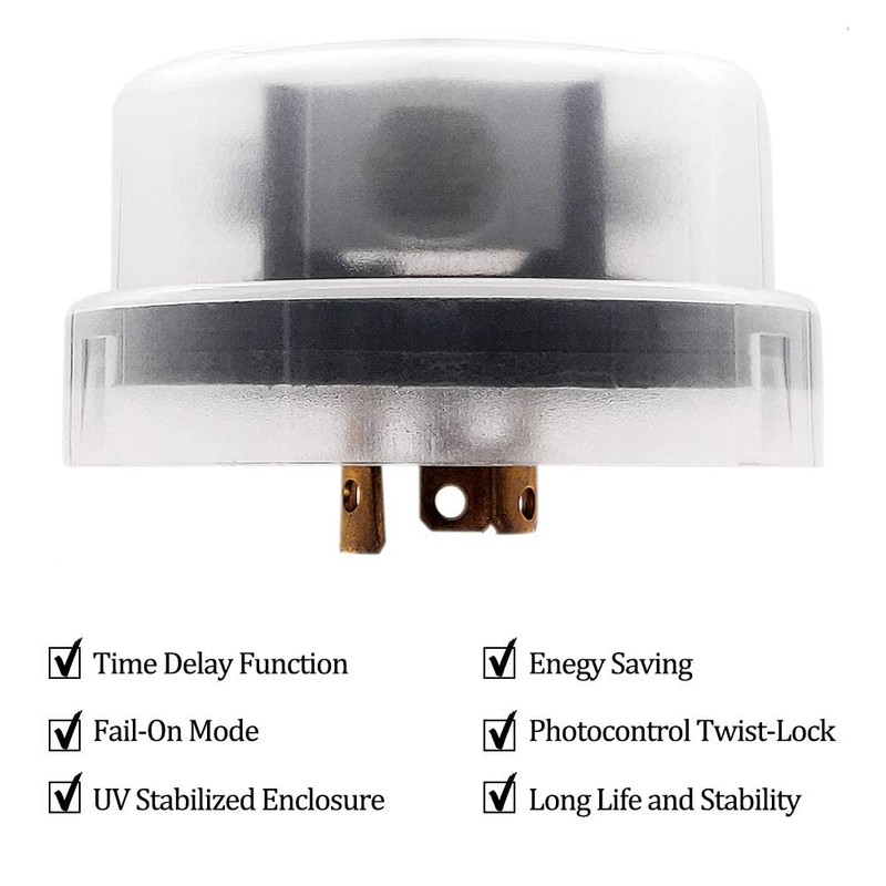 CHISWEAR Twist-Lock Thermal Photocontrol with Time Delay for Outdoor- Controls