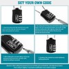 Lawnize Wire Rope Cable Lock with Combinations,Resettable Code,Zinc Alloy,Helmet Lock
