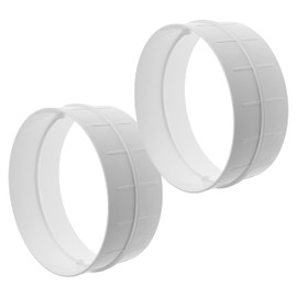 Vent Systems 150 mm / 6" Inch - White - Pack of 2 - Male Fit Duct Pipe Connector - ABS Plastic - Hose Dryer Vent Coupler - Round Flexible Or Straight Duct Coupler - Ducting Connection