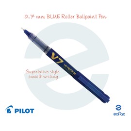 PILOT 842 B V7 Hi-Tecpoint BLACK BLUE Rollerball Pen 0.7mm Fine Tip 0.5mm Line Width