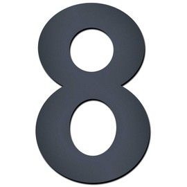 MOCAVI Design V4A Stainless Steel House Number Anthracite HS 20 Fine Structure Coated RAL 7016 Grey 15 cm Modern Numbers and Letters House Number 8
