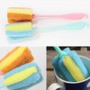 OKS Loofah Material Bottle & Cup Cleaning Brush Loofah Bottle Brush (Random Color) 3ea