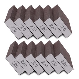 Tanbupu 12Pcs Sanding Sponge 220 Grit Fine Sanding Blocks for Drywall Metal Wood Wash