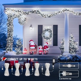 White Fairy LED Lights, 164 Feet 500 Led Firefly String Lights Plug in for Bedroom Home Flowers Branches Christmas Tree Wreath Craft Wedding Party Indoor Outdoor Decoration