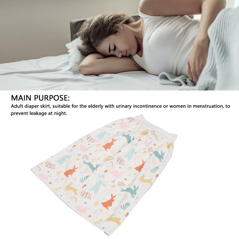 Adult Diaper Skirt Wearable Incontinence Bed Pads Washable Breathable Leakproof