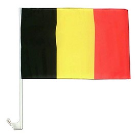 JumpingLight (2 Pack Belgium Country Car Window Vehicle 12x18 12"x18" Flag - Quality Flags