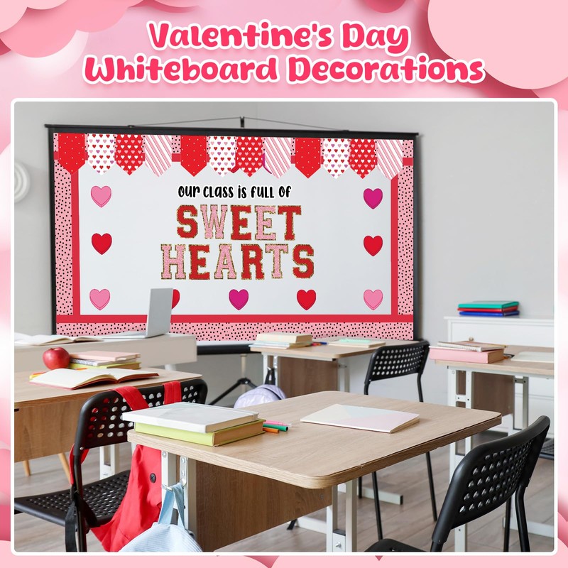 Mooliwe 61 Pcs Valentine's Day Bulletin Board Decorations Valentines Day