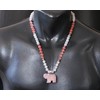 ElisaJewelryArt - Elephant Rose Quartz Pendant Natural Rose Quartz And
