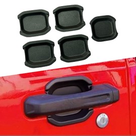 LIUQING Door Handle Bowl Cover Trim for 2018-2024 Jeep Wrangler JL JLU & Gladiator JT 4 Doors Exterior Accessories Door Bowl Scratch Protector (Matte Black)