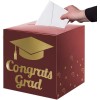 Partico Graduation Card Box Holder Foldable Party Decor Red