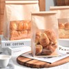 Ocmoiy 100Pcs Bakery Bags with Window, Resealable Tin Tie Tab