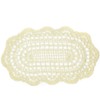 kilofly Crochet Cotton Lace Placemats Doilies 4pc, Oval, Beige, 7.8