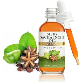Aceite Orgánico de Sachas Inchi y Jojoba - Mezcla Prensada en Frío, Aceite Humectante Natural de Origen Vegetal para Rostro, Cuerpo y Cabello - Suero Facial Hidratante con Vitamina E - Antiedad, Calmante e Hidratación Profunda (60ml)