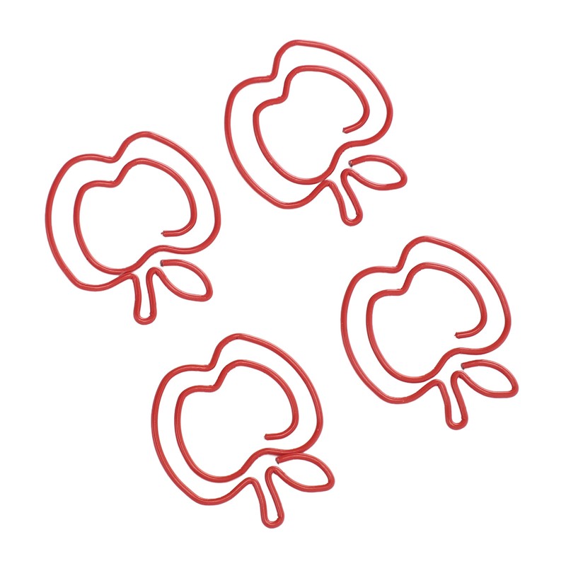 100 Pcs Paper Clip Cute Fruit Shaped Electroplated Metal Decorative