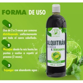 Productos Mart Mexico Shampoo Alquitrán De Hulla & Bergamota Control Caspa 12 Pzs