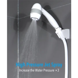 High Pressure RV Shower Head with Hose and On Off Switch, 3 Flow Rate for Saving Water, White