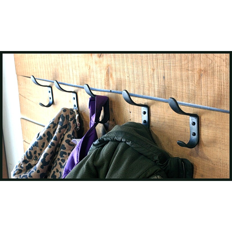 Hand Forged Wall Mount Double Hook