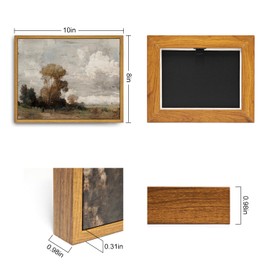 Roslynity Framed Canvas Wall Art Vintage Print Oil Paintings Rustic Country Landscape Nature Neutral Warm Retro Aesthetic Artwork for Home Living Room Bathroom Farmhouse Wall Decor (8"x10")