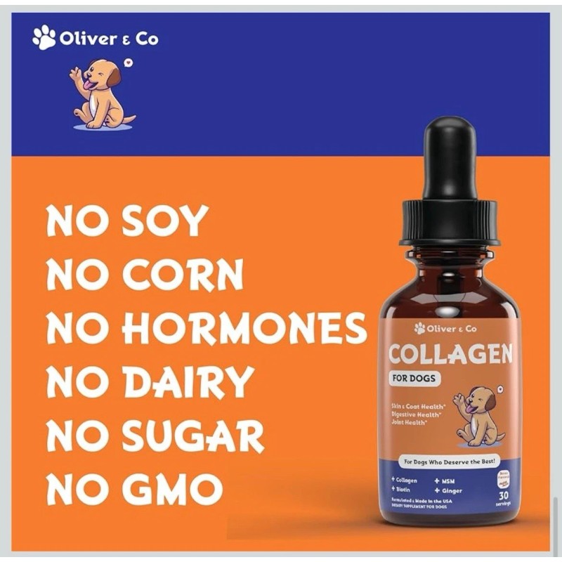 Oliver & Co. 2 Pack of Liquid Collagen for Dogs