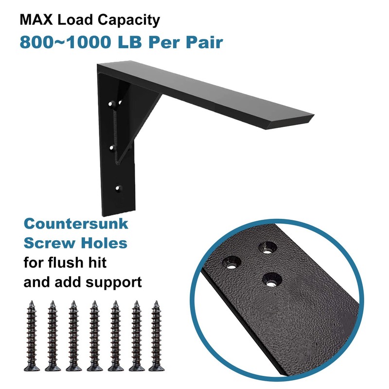 Heavy Duty Shelf Brackets 2 Pack 18" x 10" x