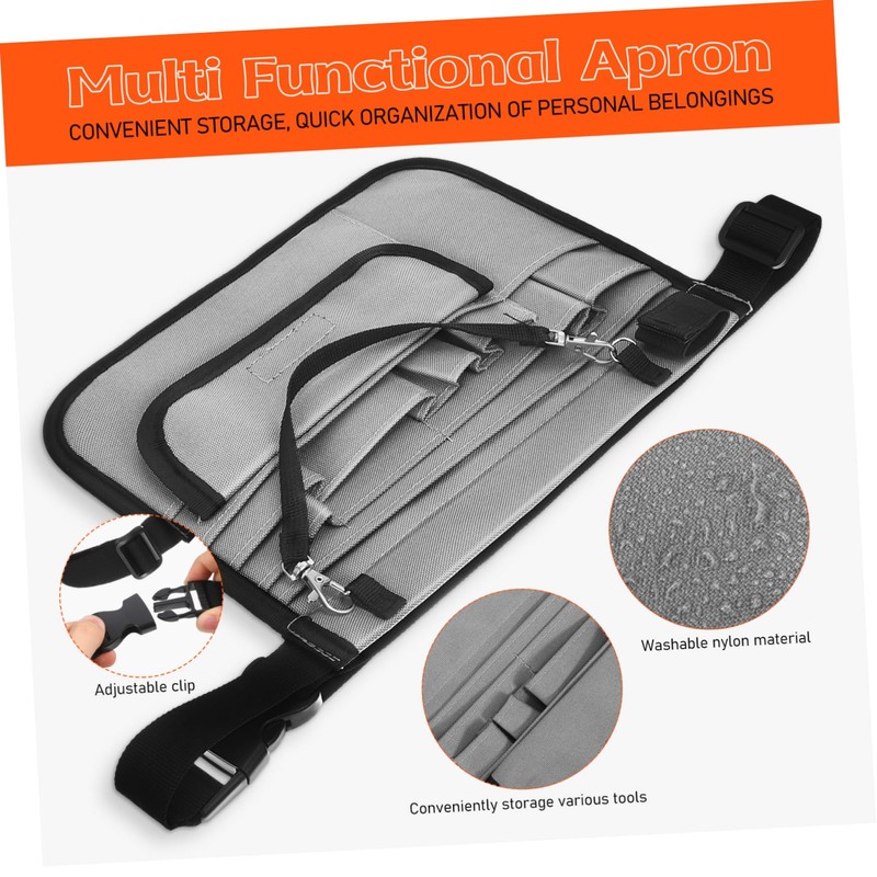 Operitacx Server Apron with Pockets Half Waist Apron for Men