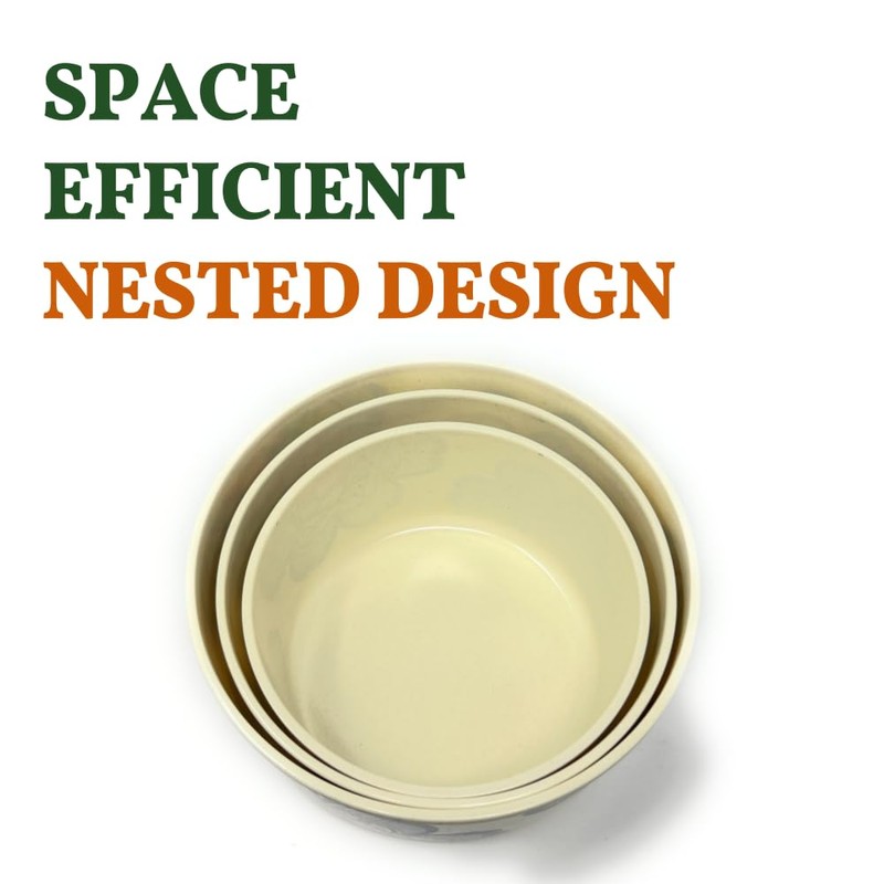 GODAGE 6-Piece Melamine Food Storage Containers with Airtight Lids, Nesting