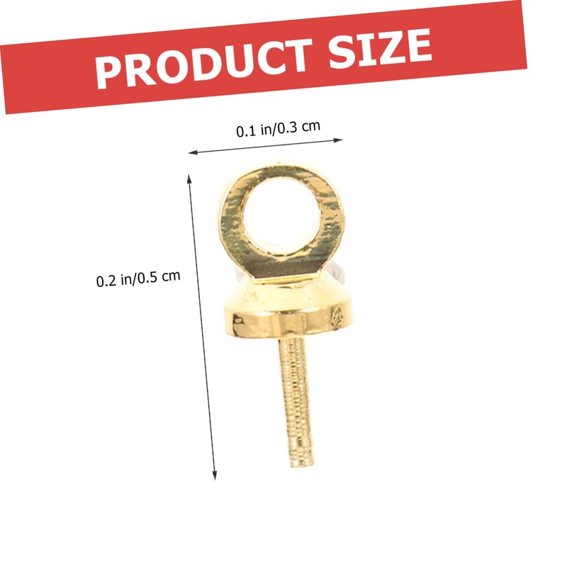 Operitacx 6 Sets Jewelry Making Eye Hooks Self-Tapping Eye Bolt