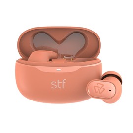 STF | Audífonos TWS Dune | Micrófono Incorporado | Batería De Larga Duración | Cancelación De Ruido Ambiental para Llamadas(TWS, Apricot)