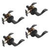 Dynasty Hardware HER-82-12P Heritage Lever Passage Set, Aged Oil Rubbed