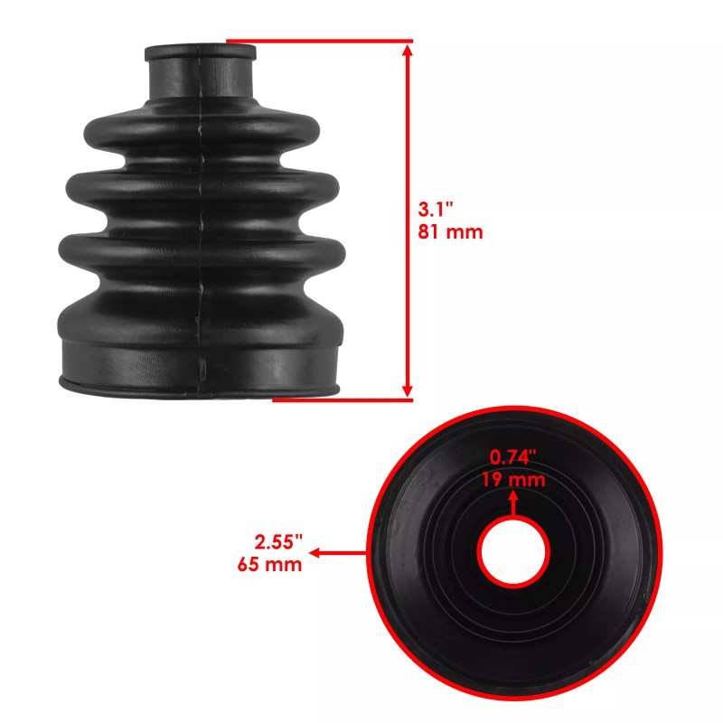 Caltric Front Axle Inner Outer CV Boot Kit for Kawasaki