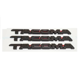 Tacoma 4PCS Kit Overlay Emblem Matte Black Side Door & Rear Tailgate Tacoma V6