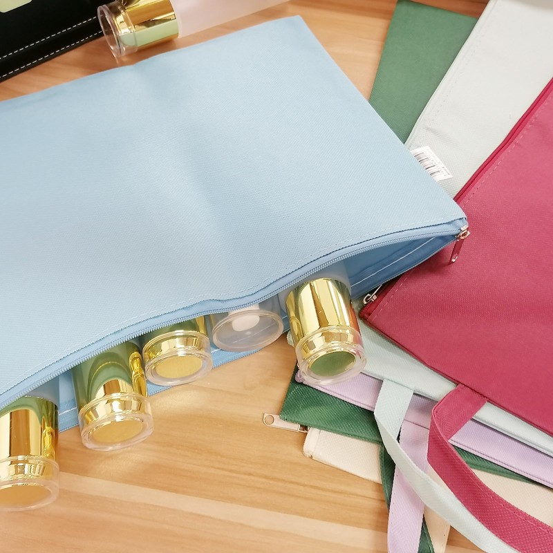 sourcing map 2 Pcs Zipper File Bags, 9.6" x 13.4"