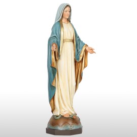 BC Catholic Our Lady of Grace Statue, Virgin Mary Figure for Altar, Religious Gfit to Mom, Catholic Statue Home Decor, 10.8 inch H, Hand Painted by Buildclassic (Elegant)