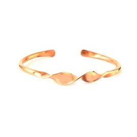JewarHaat Handcrafted Hand Forged with Solid and High Gauge Tibetan Style Minimalistic Elegance Copper Bracelet, Medium, Copper, no gemstone