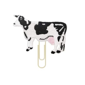 Back to School Gifts, Small Cute Cow Farm Animal Golden Planner Paper Clips, Bookmarks, Wedding Planner Accessories, Paperclip, Office Gifts