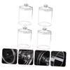 KOMBIUDA 4pcs Covered Storage Boxes Cotton Stick Boxes Cosmetics Containers