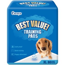 COCOYO Best Value Training Pads, 28" by 34" XL, 80 Count,Blue and White