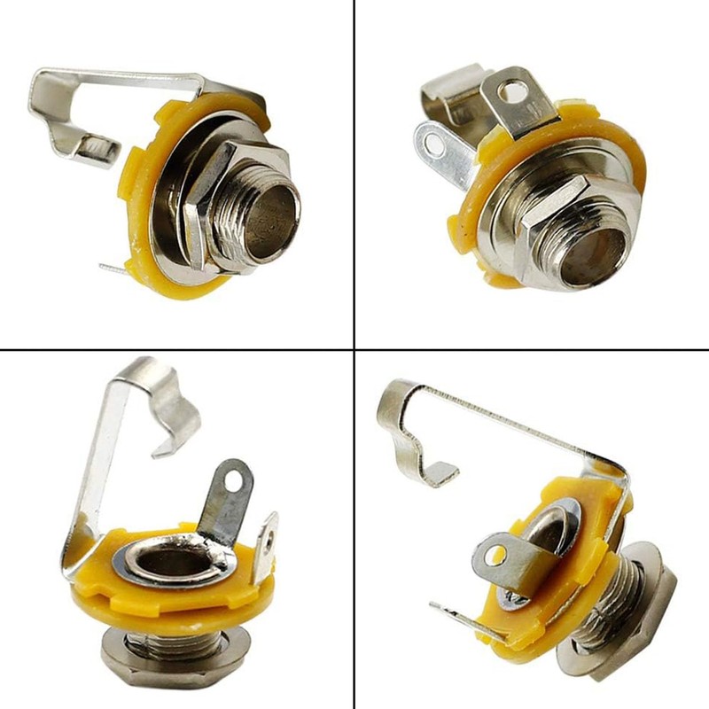 RUNCCI-YUN 6,35mm 1/4 Inch Female Guitar Input Jack,6,35mm TS Mono