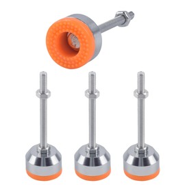 SPDYCESS 4 PCS Furniture Adjustable Feet, M8×80mm×Ø40mm Thread Heavy Duty Carbon Steel Leveling Foot Adjuster Leveller Buffering Floor Protector Reduce Noise for Machine Table Furniture Feet