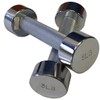 Ader Chrome Dumbbell, Sold as Pair (Chrome, 3LB)