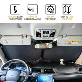 XHRING Car Windshield Sun Shade Sunshade for Mini Cooper Cooper S Clubman Countryman Paceman Roadster Coupe JCW R56 R60 R57 R53 F56 F60 F57 Accessories Car Front Window Sun Shield 2002-2024 2025