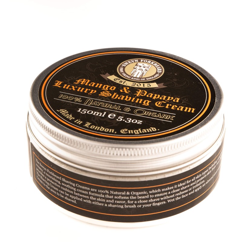 Organic Shaving Cream Mango & Papaya Sweyn Forkbeard 150ml -