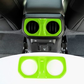 JeCar Rear Air Vent Cover Trim Green Interior Accessoreis for 2018-2025 Jeep Wrangler JL Gladiator JT Sahara Sport Rubicon